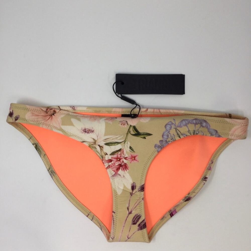 Triangl Floral Neoprene Bikini Bottom, large, NWT